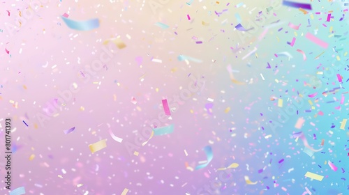 confetti falling down illustration pastel colors background