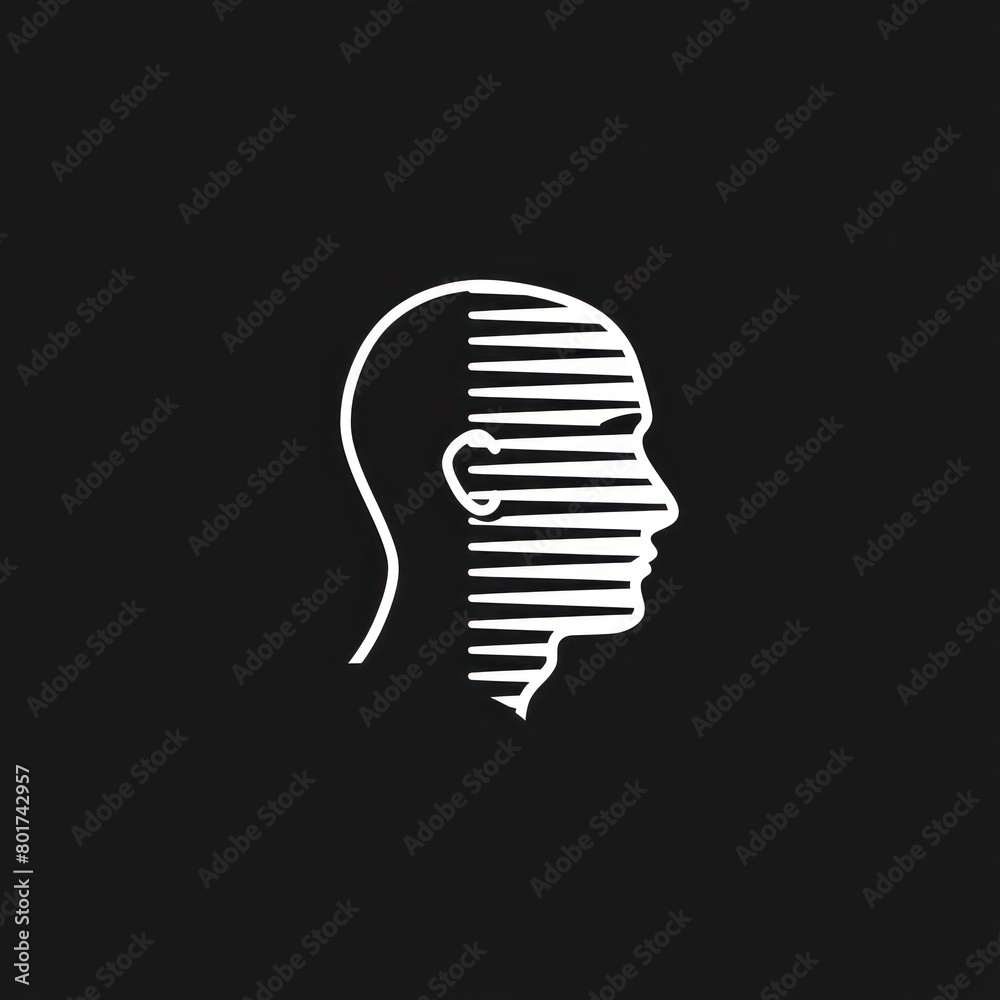 digital avatar head logo design digital avatar head logo design