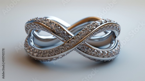 eternity infinity symbol, 3d, white background