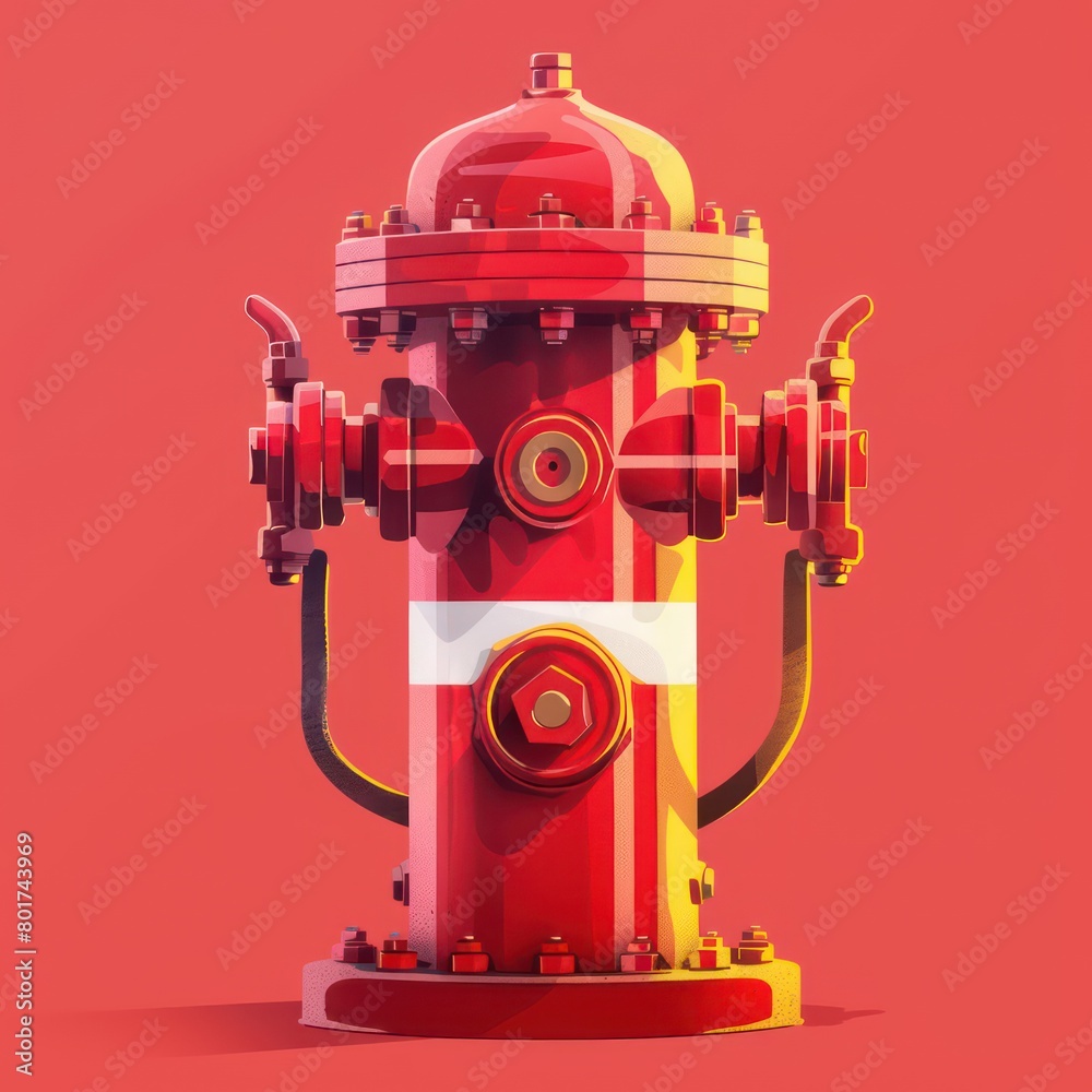 fire hydrant illustration in a flat color background fire hydrant illustration in a flat color background