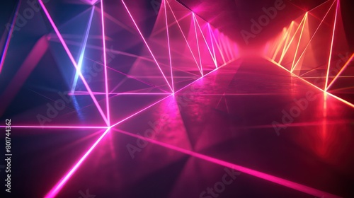 geometry laser background, dark background, bright color