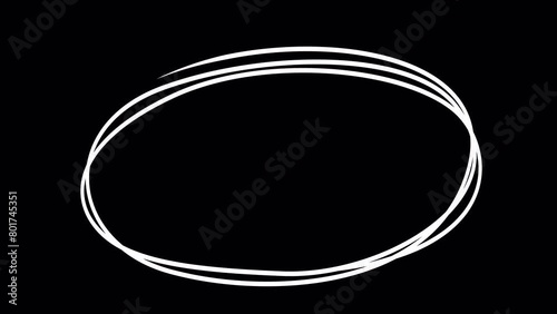 A Set of circles and line art: simple motion graphic animation of a clean minimal style, rough underline, paint brush stroke, sketching elements on a transparent background, alpha channel.