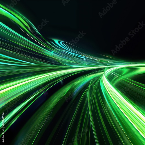  light green curves lines, vibrant futurism, high speed sync