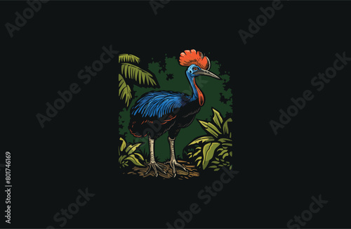 Animal bird vector illustration flat design logo photo