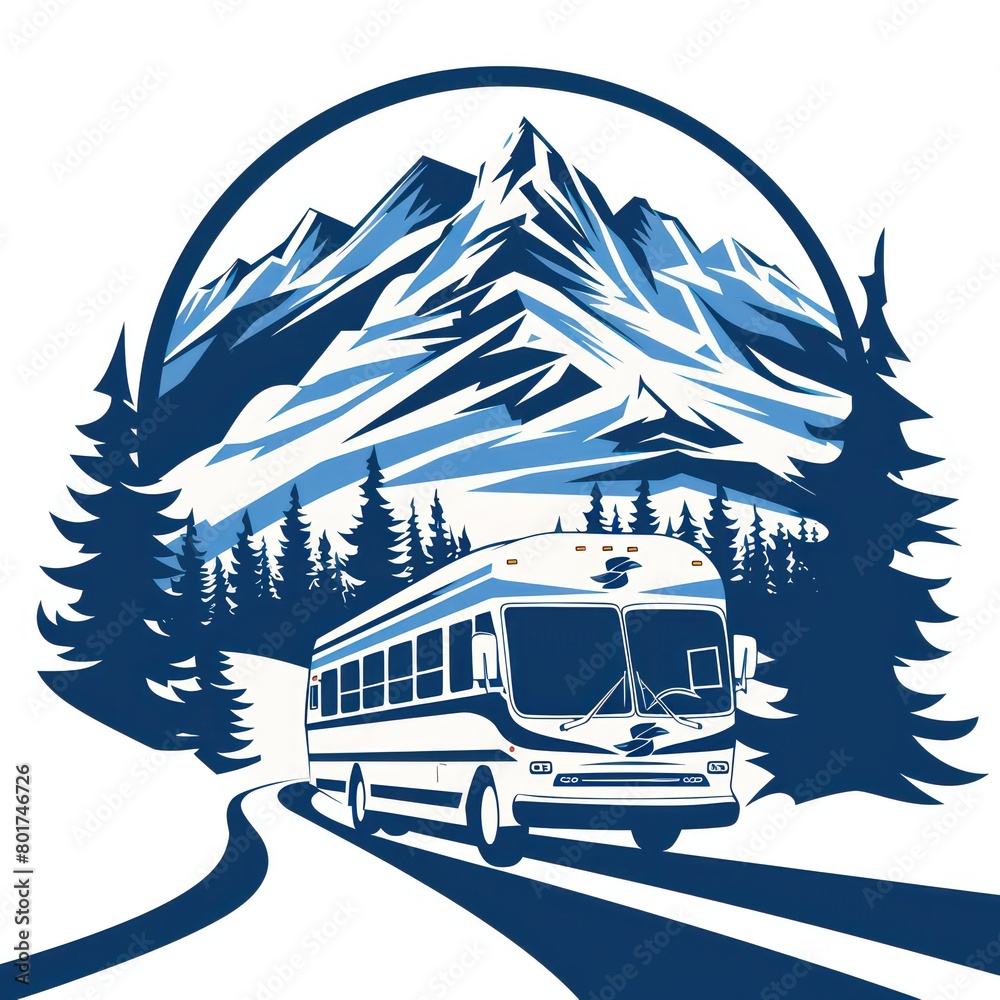 logo for tour bus company --style raw --stylize 250 Job ID: 05b8f401-4ff5-41da-a52d-de9831918548