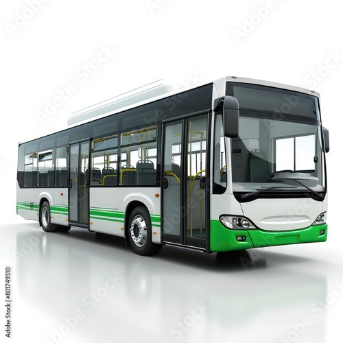 urban city modern bus on white background