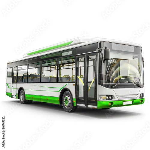 urban city modern bus on white background