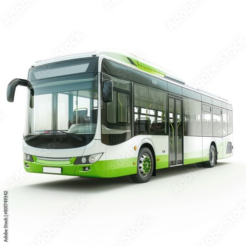 urban city modern bus on white background