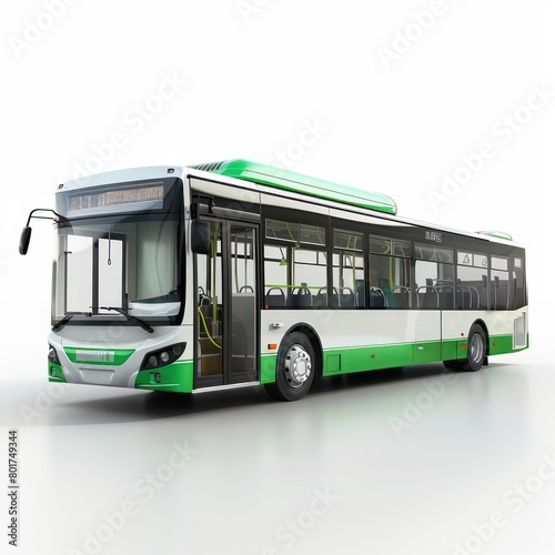 urban city modern bus on white background