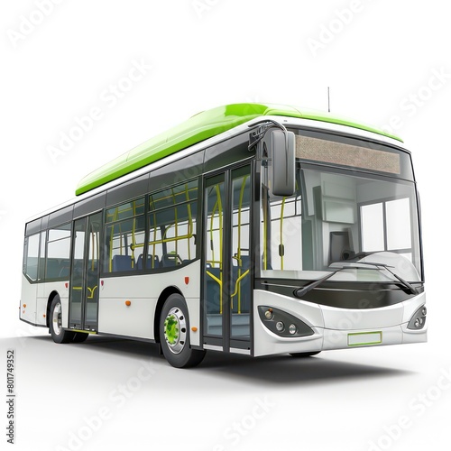 urban city modern bus on white background