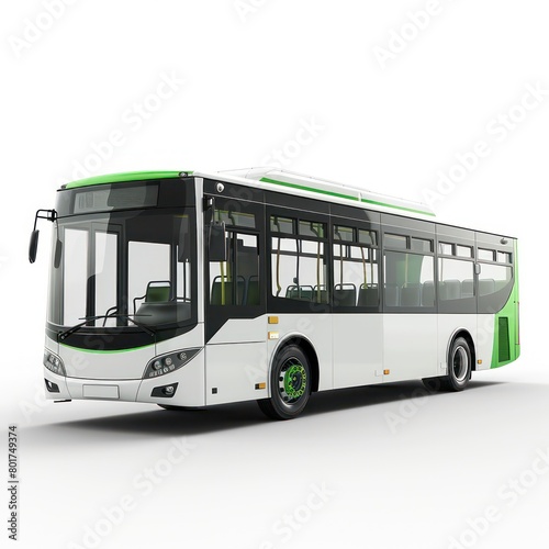 urban city modern bus on white background