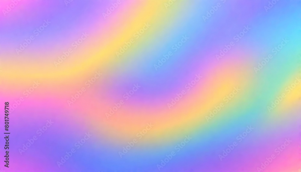 Holographic Unicorn Gradient colors soft blurred background