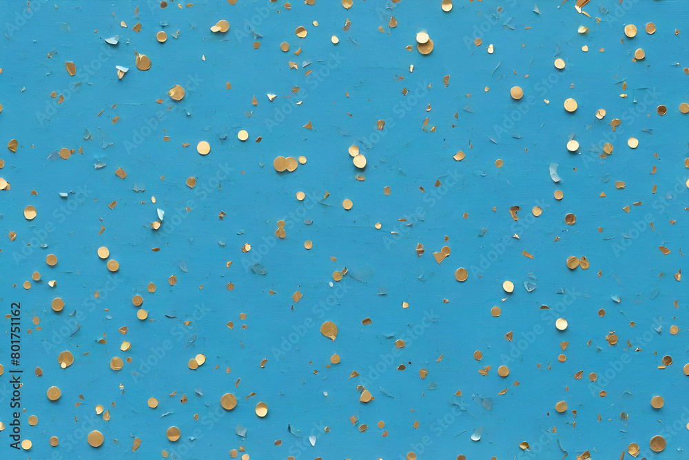 Holiday abstract background, color confetti on blue background