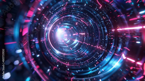  sci-fi swirling vortexes, futuristic neon light © STOCKYE STUDIO