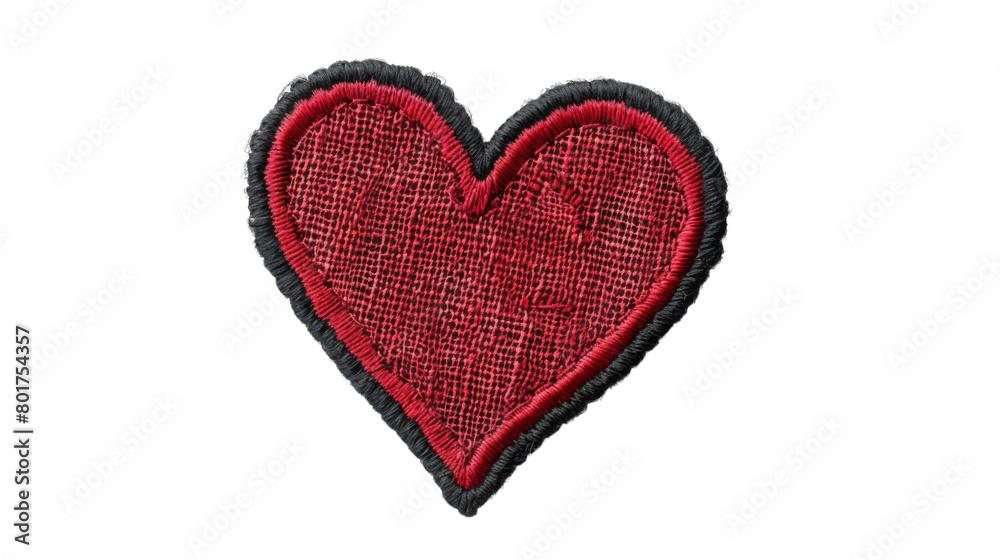 Fototapeta premium heart embroidered patch badge
