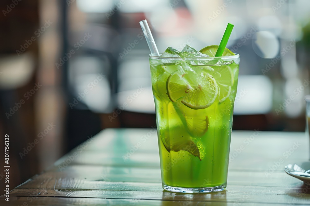  lime juice on coffee shop