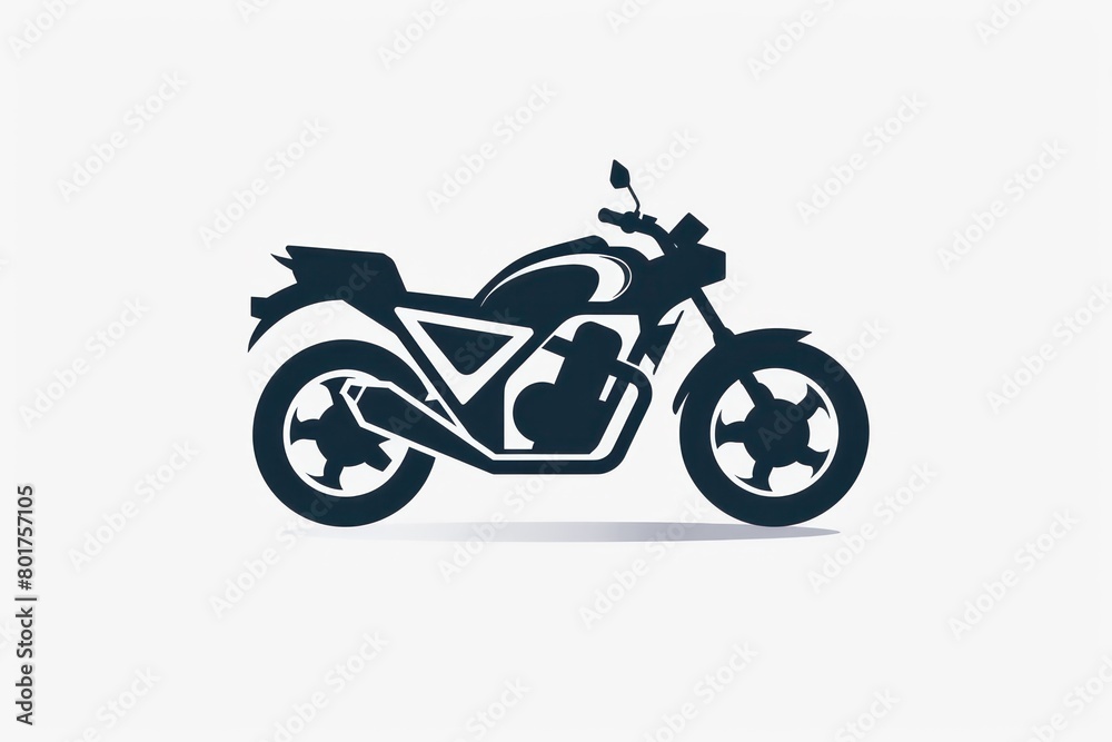 motorcycle logo design on white background