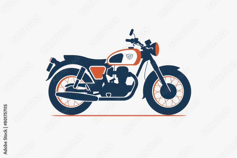 Fototapeta premium motorcycle logo design on white background