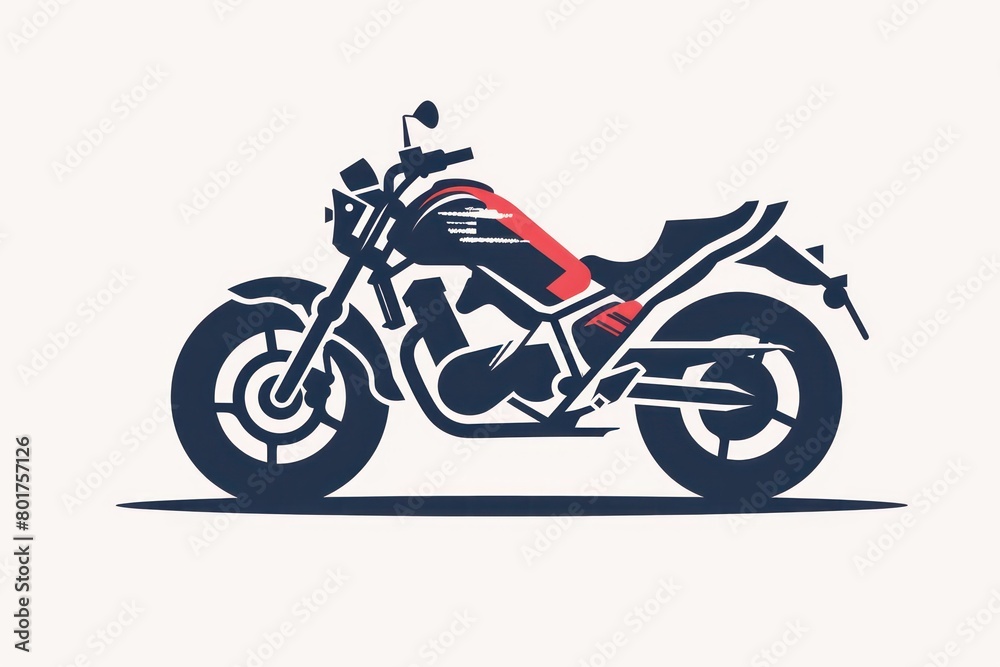 motorcycle logo design on white background