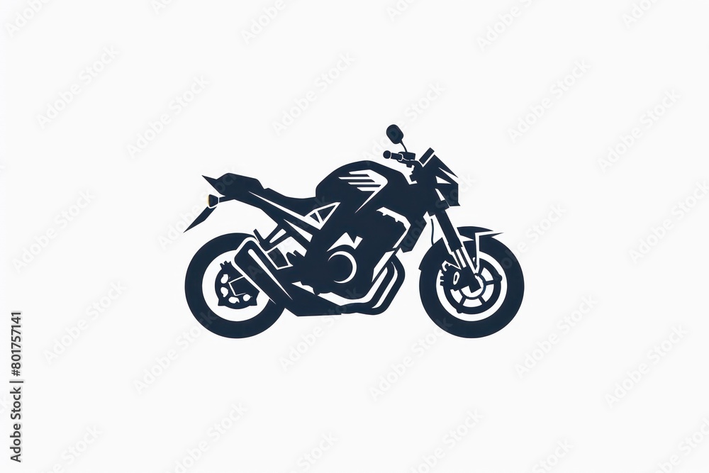 motorcycle logo design on white background