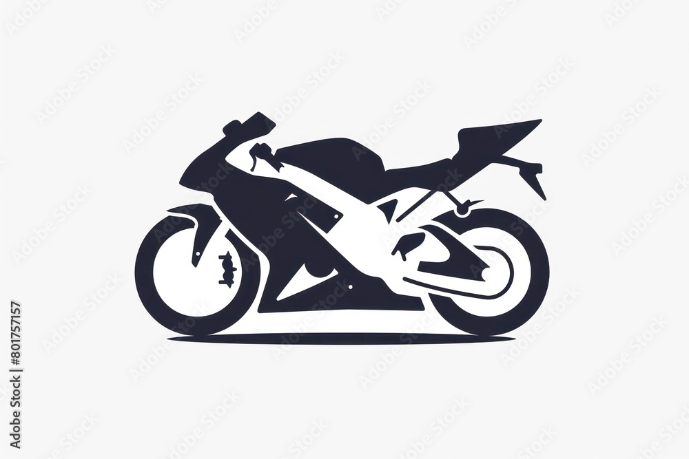 motorcycle logo design on white background