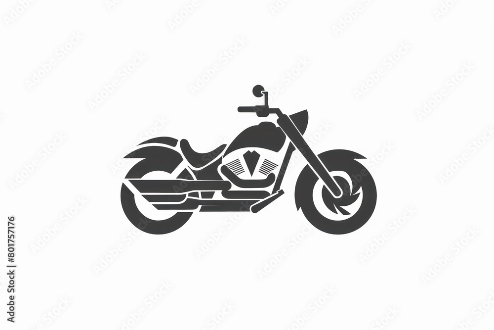 motorcycle logo design on white background