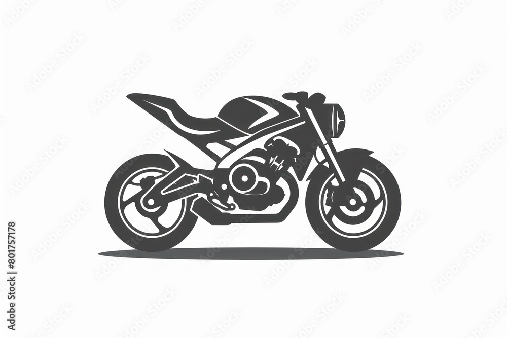 motorcycle logo design on white background