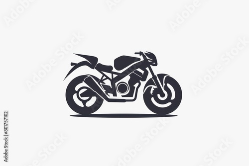 motorcycle logo design on white background