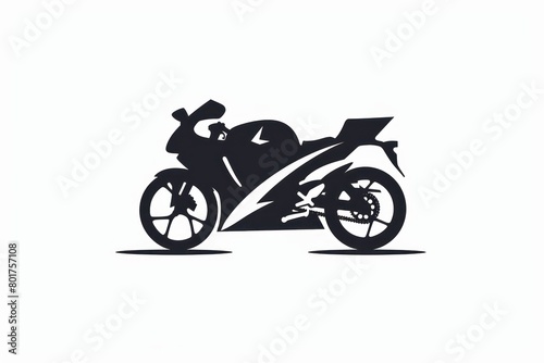 motorcycle logo design on white background