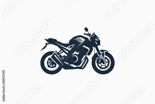 motorcycle logo design on white background