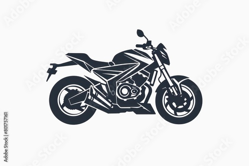 motorcycle logo design on white background