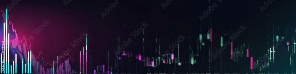 artificial intelligence, crypto currency and crypto chart on black background