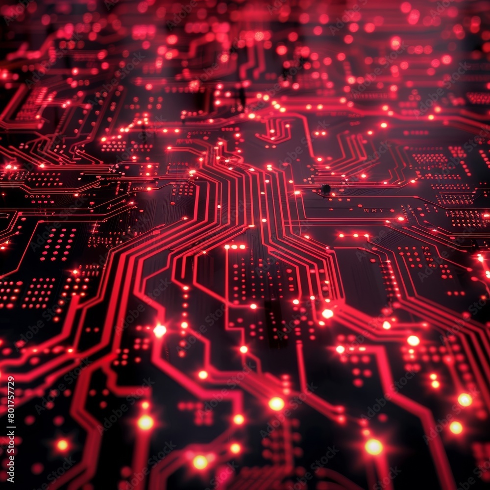 custom made wallpaper toronto digitalRed Line Circuit board digital technology backdrop. Ideal for a wide banner, poster, website header, social media posts, video editing, presentation backgrounds, promotions, and much more.