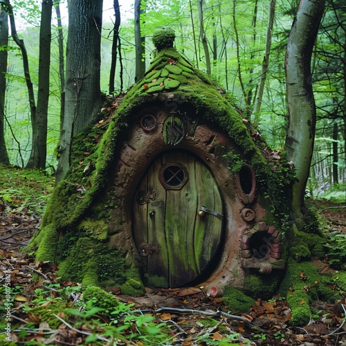 Mystical Dwelling in an Enchanted Grove, Secret Home of Woodland Spirits photo