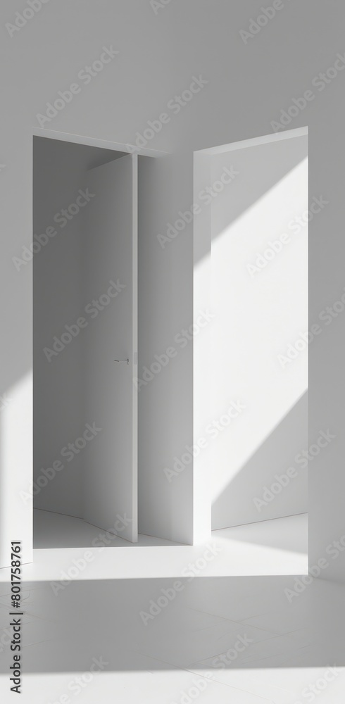open white door against a white background open white door against a white background