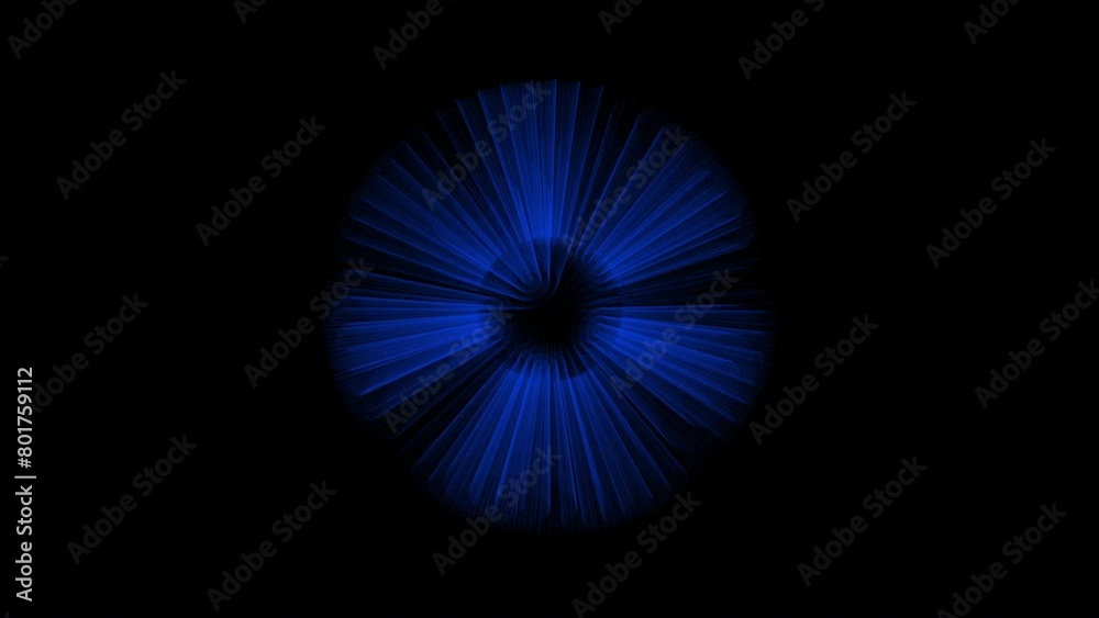 An electric blue circle with rays representing bioluminescence in marine biology An electric blue circle with rays representing bioluminescence in marine biology