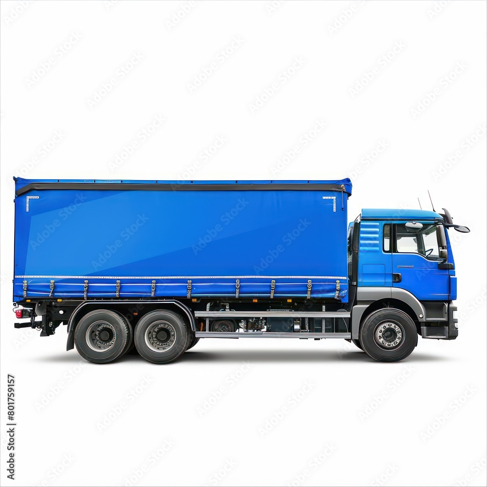big truck side view, white background