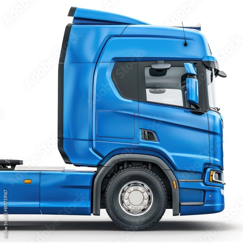 big truck side view, white background