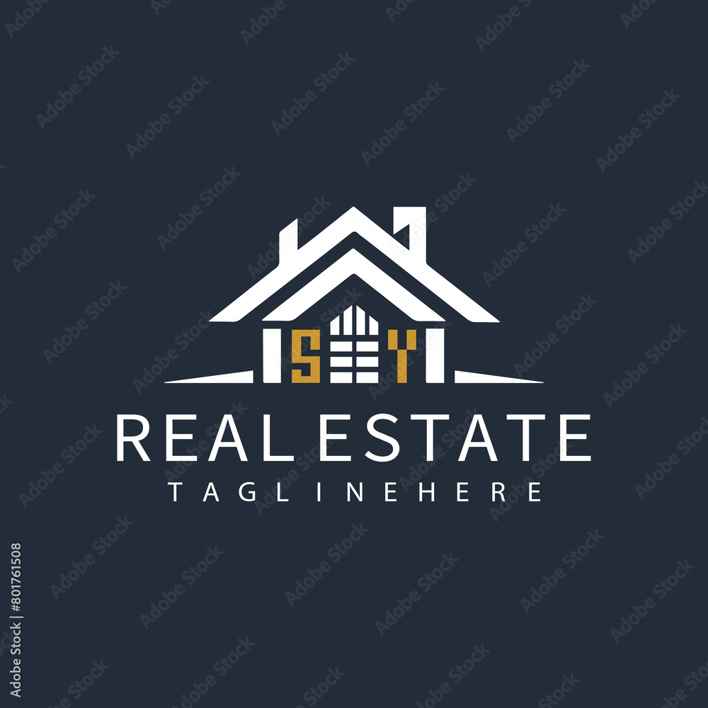 SY initial monogram logo for real estate design. SY initial monogram logo for real estate design.