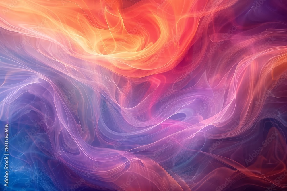 Vibrant hues blending and moving gracefully on the surface Vibrant hues blending and moving gracefully on the surface