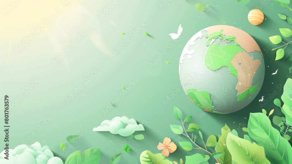 globe light green pastel color, earth day concept, pastel light colors globe light green pastel color, earth day concept, pastel light colors