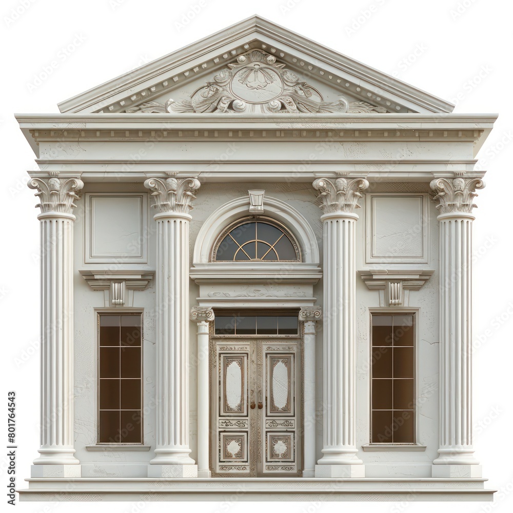 old bank marble building, greek style architecture, isolated white background old bank marble building, greek style architecture, isolated white background