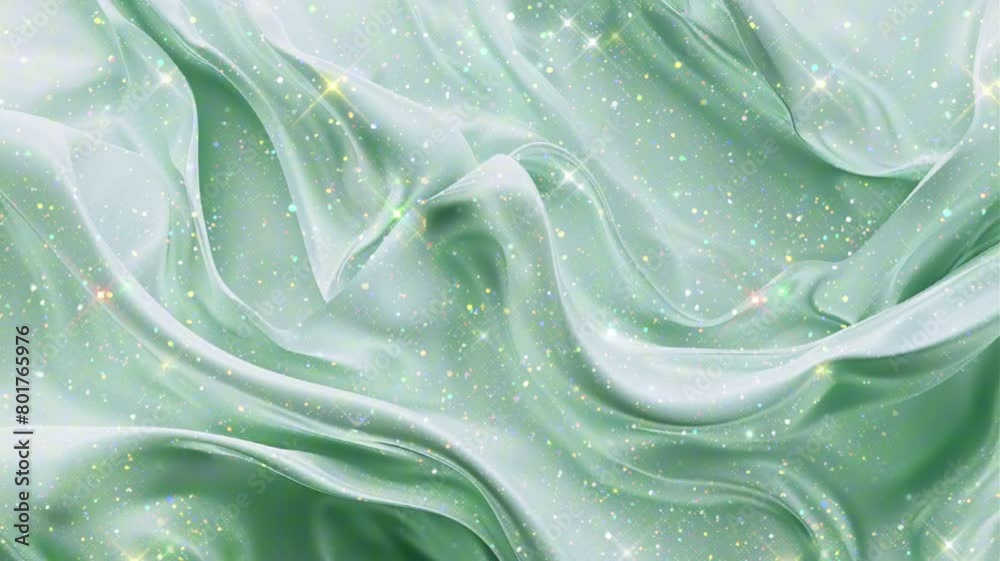 Abstract background of sage green satin fabric Abstract background of sage green satin fabric