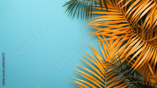 summer vibe with blue copy space background