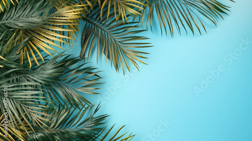 summer vibe with blue copy space background