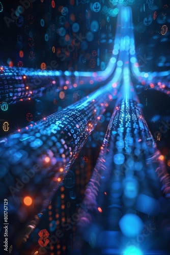 The blockchain technology showcases the revolutionary power of interconnected data blocks in the digital world.