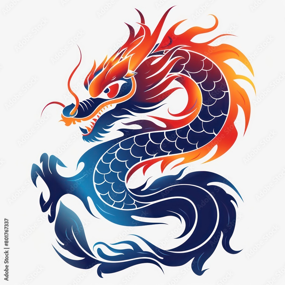 dragon logo design, bright colors, white background dragon logo design, bright colors, white background
