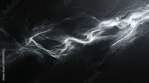 lightning, curve ray lights, black background
