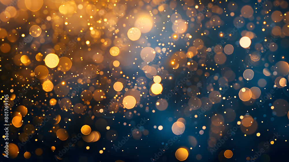 Abstract blur of festivity an image of a joyful and bokeh filled night light background Abstract bokeh background. Gold bokeh on defocused dark blue background Abstract blur of festivity an image of a joyful and bokeh filled night light background Abstract bokeh background. Gold bokeh on defocused dark blue background