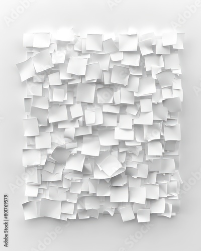 white paper square stacked white on white